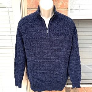 💖 Rainforest Blue Waffle Knit Half-Zip Sweater
